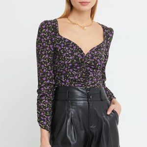 kourt Floral Sweetheart Top - Medium NWT